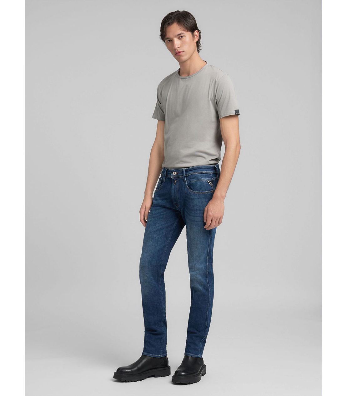 AGED 5 YEARS スリムフィット ANBASS オーガニックコットンデニム 詳細画像 ダークブルー 4